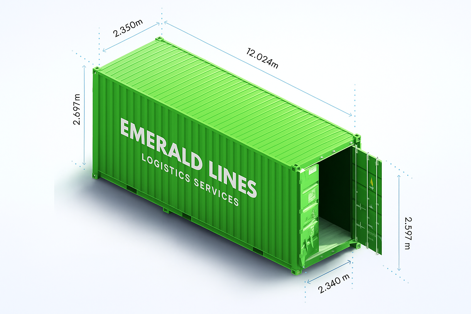 40' High Cube Container - EMERALD LINES